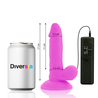 Diversia Flexible Vibrating Dildo Purple 17 cm Remote - image 3