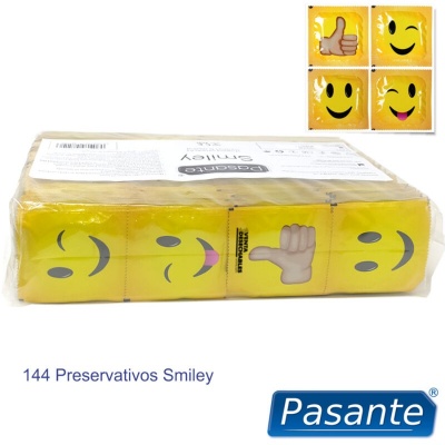 Pasante Smiley Fun Design Condoms 144pk - image 3