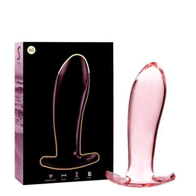 Model 5 Anal Plug Borosilicate Glass Pink 12.5 cm -o- 3.5 cm - image 2