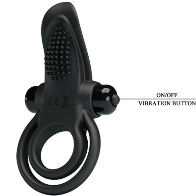 Pretty Love Double Vibrating Ring w/ Clitoral Stimulator - image 4