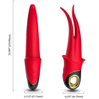 Armony Shadow Red Double-Head Teasing Vibrator - image 3