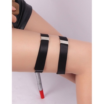 Subblime Adjustable Buckle Leg Rings Black - image 9