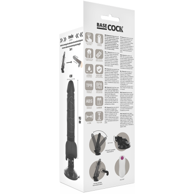 Basecock Realistic Vibrator Black 19.5 cm - image 5