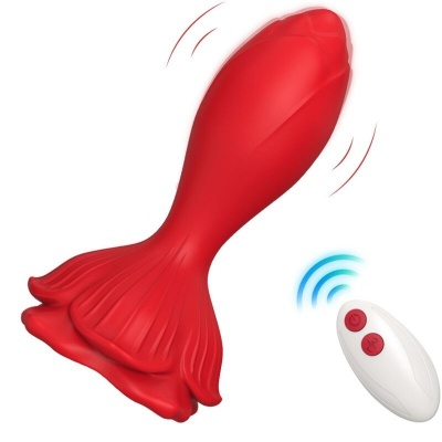 Armony Pink Vibrator Anal Plug Small Remote Red