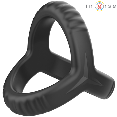 Intense Carson Double Silicone Penis Ring Black Model 4 - image 4