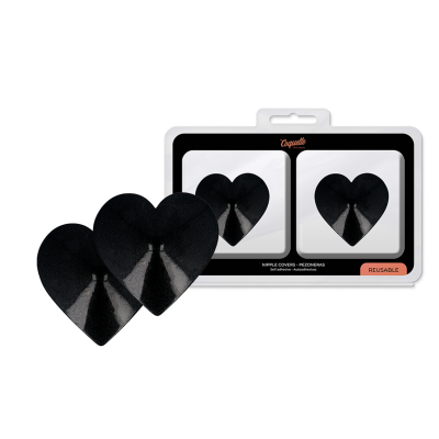 Coquette Chic Desire Nipple Covers Black Hearts - image 1