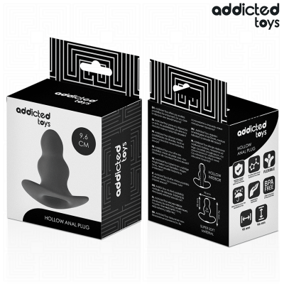 Addicted Toys Hollow Anal Plug Silicone M 9.6CM - image 7