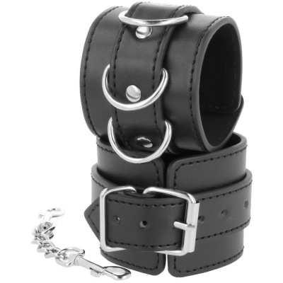 Darkness Black Leather Handcuffs - image 2