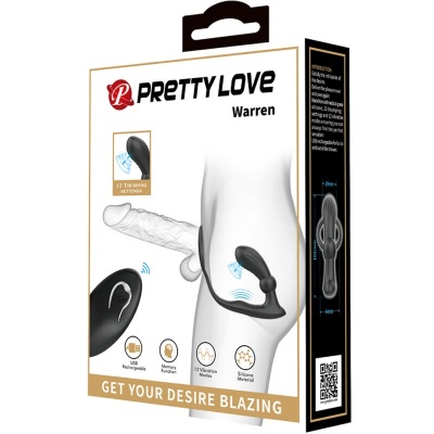 Pretty Love Warren Black Anal Ring Vibrator - image 7