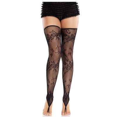 Leg Avenue Floral Footless Stockings - image 1
