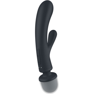 Satisfyer Triple Lover Rabbit Vibrator Grey - image 2