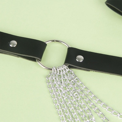 Subblime Leather Chain Belt Black - image 5