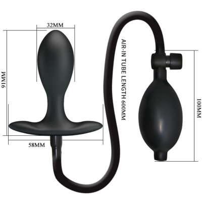 Pretty Love Inflatable Anal Plug Black - image 6