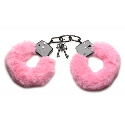 Foto van XR Brands - Cuffed in Fur Handboeien - Roze