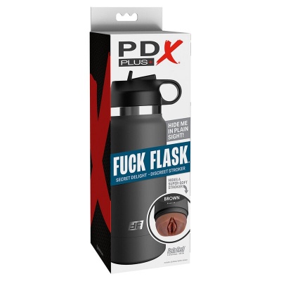 PDX Plus Fuck Flask Water Bottle Stroker Brown Model 2 - image 6