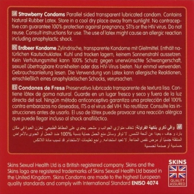 Skins Strawberry Premium Condoms Pack 4 - image 4