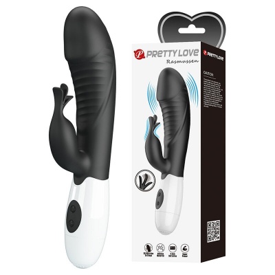 Pretty Love Rasmussen Rabbit Vibrator - Black - image 2