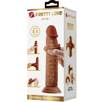 Pretty Love Keon Realistic Dildo 21cm Brown - image 7