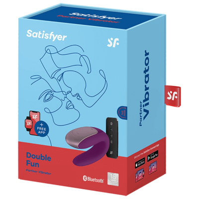 Satisfyer Double Fun Couples Vibrator Purple - image 6