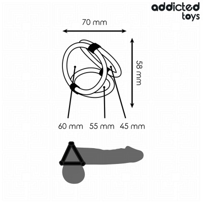 Addicted Toys Triple Cock Ring - image 5