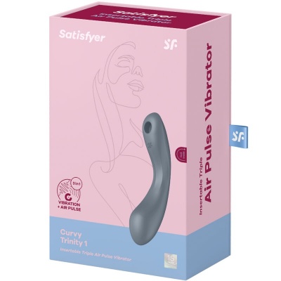 Satisfyer Curvy Trinity 1 Air Pulse Vibrator Grey - image 10