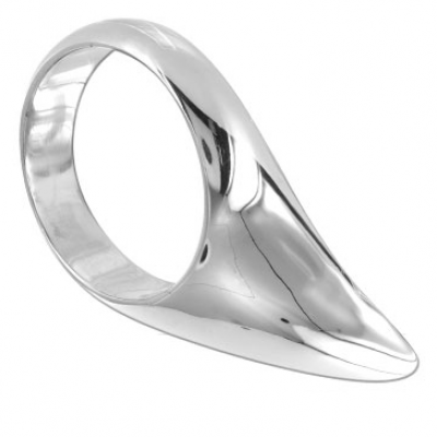 Metal Hard Cock Teardrop Ring 50mm Steel