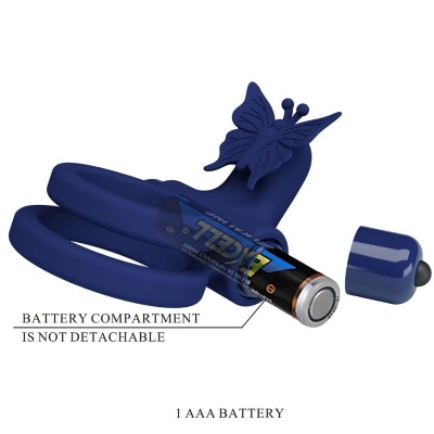 Pretty Love Jamele Double Ring with Butterfly Stimulator - image 9
