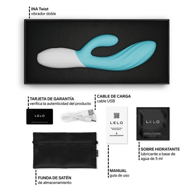 LELO INA Twist Rabbit Vibrator Blue - image 6