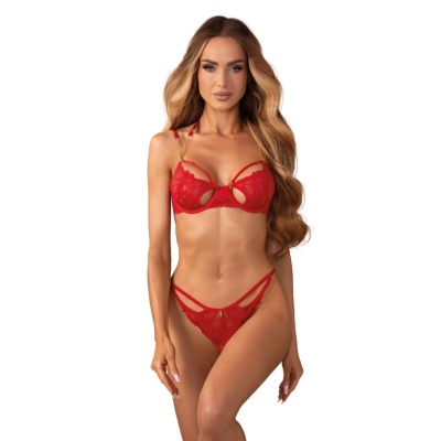 Foto van Obsessive – Matildea 2-Delige Open Set – Rood
