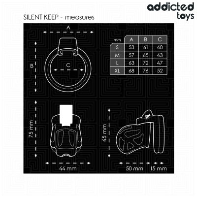 Addicted Toys Locked Silent Keep Penis Cage 7.5cm - image 5