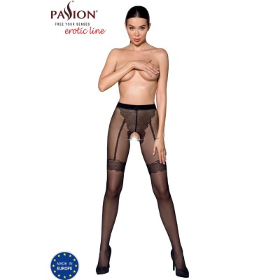 Passion Open Tights 016 Black 3/4 20 DEN - image 2