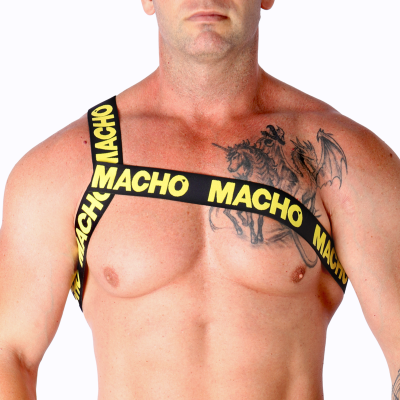 Macho Roman Harness Yellow S/M
