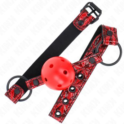 Kink Diamond Pattern Ball Gag, Model 1, 4.5cm, 42-60cm - image 2