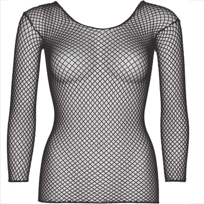 Fishnet Long Sleeve T-Shirt Black - image 4