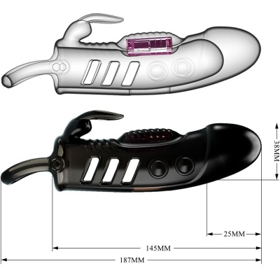Pretty Love Sloane Rabbit Penis Sheath Black - image 4