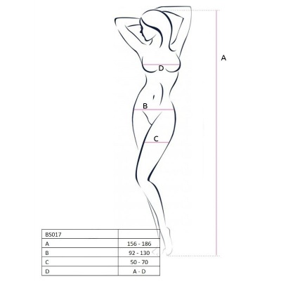 Passion Woman Bs017 Bodystocking Black One Size - image 2