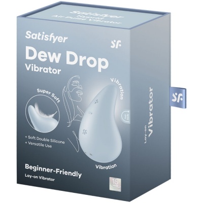 Satisfyer Dew Drop Lay-On Clitoral Vibrator Blue - image 5