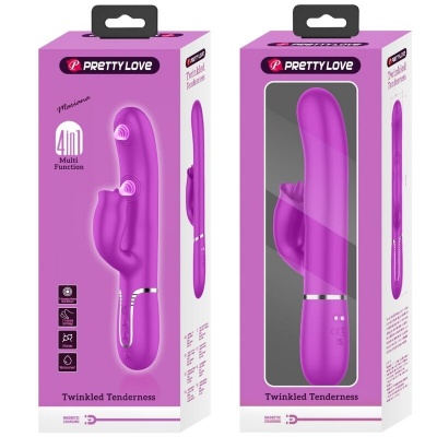 Pretty Love Rabbit Licking Vibrator Fuchsia - image 4