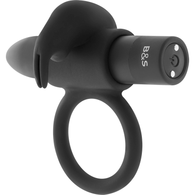 Black&Silver Burton Vibrating Ring, 10 Modes, Black