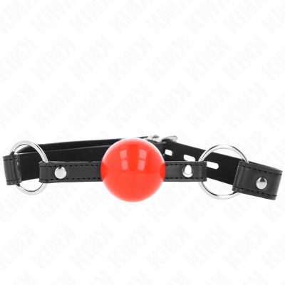 Kink Ball Gag 4cm with Lock, Red Ball - image 3