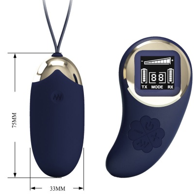 Pretty Love — Mina Vibrating Egg Remote Control Blue - image 3