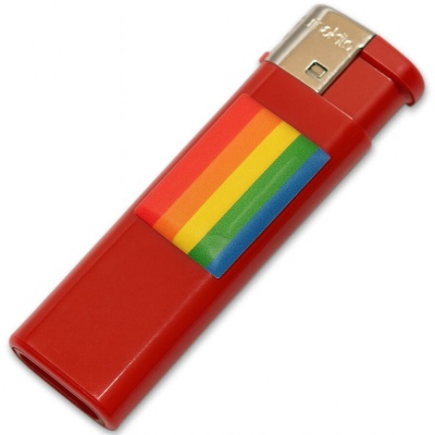 Pride Red Lighter with LGBT Flag Pride Red Lighter with LGBT Flag