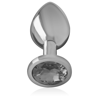 Intense - Aluminum Metal Anal Plug With Black Crystal Size S - image 2