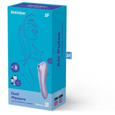 Satisfyer Dual Pleasure Air Pulse Vibrator Mauve - image 2