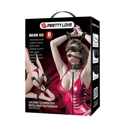 Pretty Love 8-Piece BDSM Kit Black