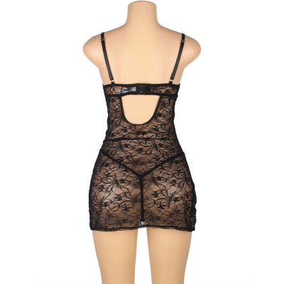 Subblime Lace Babydoll Adjustable Straps Black S/M - image 7