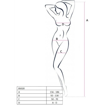 Passion Woman Bs020 White Bodystocking One Size - image 2