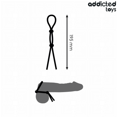 Addicted Toys Silicone Double Loop Penis Rope - image 5