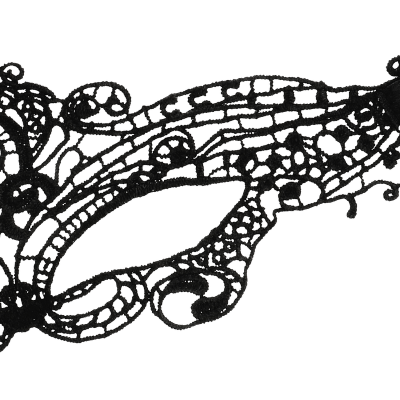 Coquette Chic Desire Lace Eye Mask Black - image 4