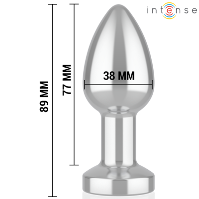 INTENSE Vibrating Metal Anal Plug LED Remote Size M - image 5